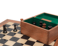 Riproduzione del Set di scacchi Staunton del 1849 in ebano anticato e palissandro di lusso