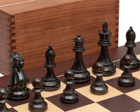 Competition Black and Wenge Staunton Chess Set with Case