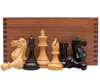 Competition Black and Wenge Staunton Chess Set with Case