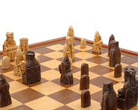 Regency Chess Isola di Lewis con mobile incorniciato in mogano - Set di scacchi di lusso