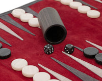 Manopoulos Set da Backgammon arrotolabile da viaggio in camoscio - Bordeaux