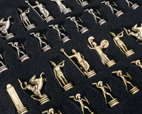 Set di scacchi Manopoulos Mitologia Greca con custodia in legno per pezzi degli scacchi - Medio
