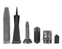 Skyline Premium Pezzi degli scacchi in metallo - Edizione San Francisco